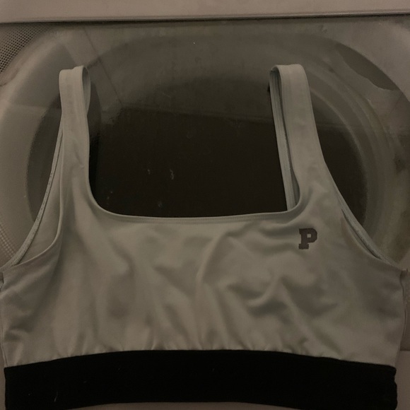 PINK VICTORIA’s secret light blue very worn sport bra size small - Picture 1 of 4